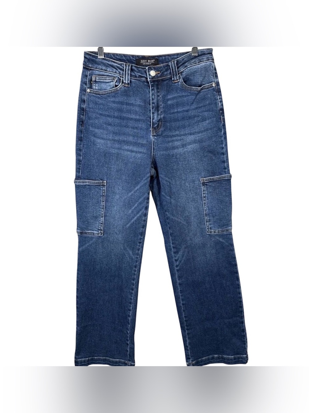 Judy Blue Cargo Jeans Straight Leg Size 9/29 Stretch High Rise
